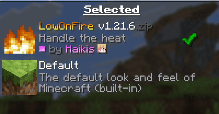 Low On Fire Resource Pack 26.2 / 1.21 - Minecraft Texture Packs